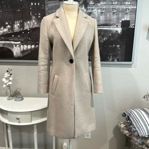 Tan cream beige house of Harlow 1960 coat